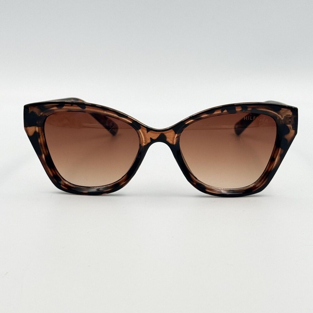 Tommy Hilfiger Women's Sunglasses FRAMES ONLY Brown Tortoise Cat Eye Chic OL628